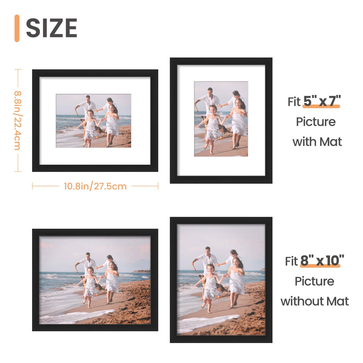 upsimples Black Gallery Picture Frames — Set of 5 product image 5