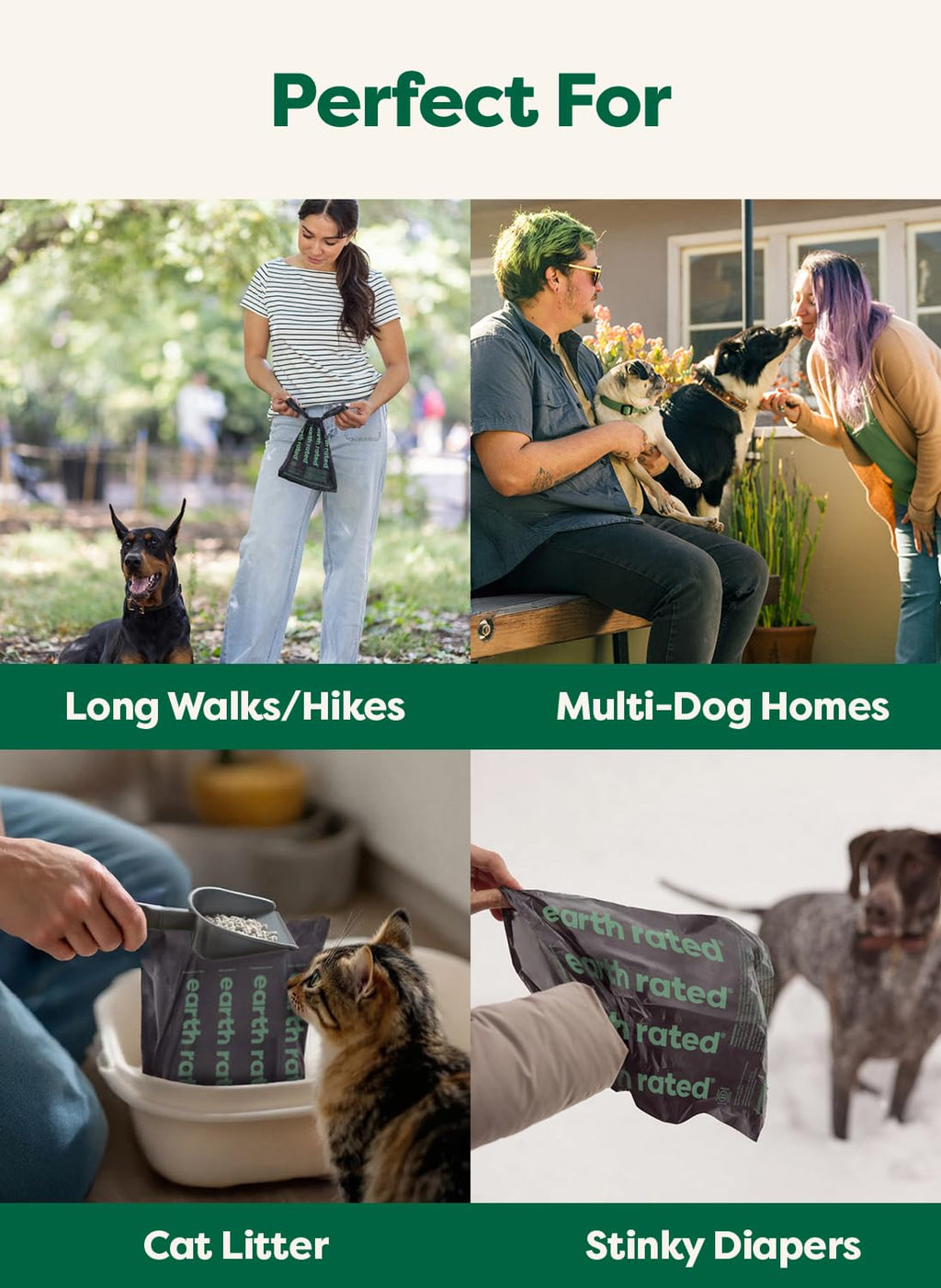Earth Rated Dog Poo Bags, Guaranteed Leak Proof and Extra Thick Waste Bag Refill Rolls For Dogs, Lavender Scented, 270 Count