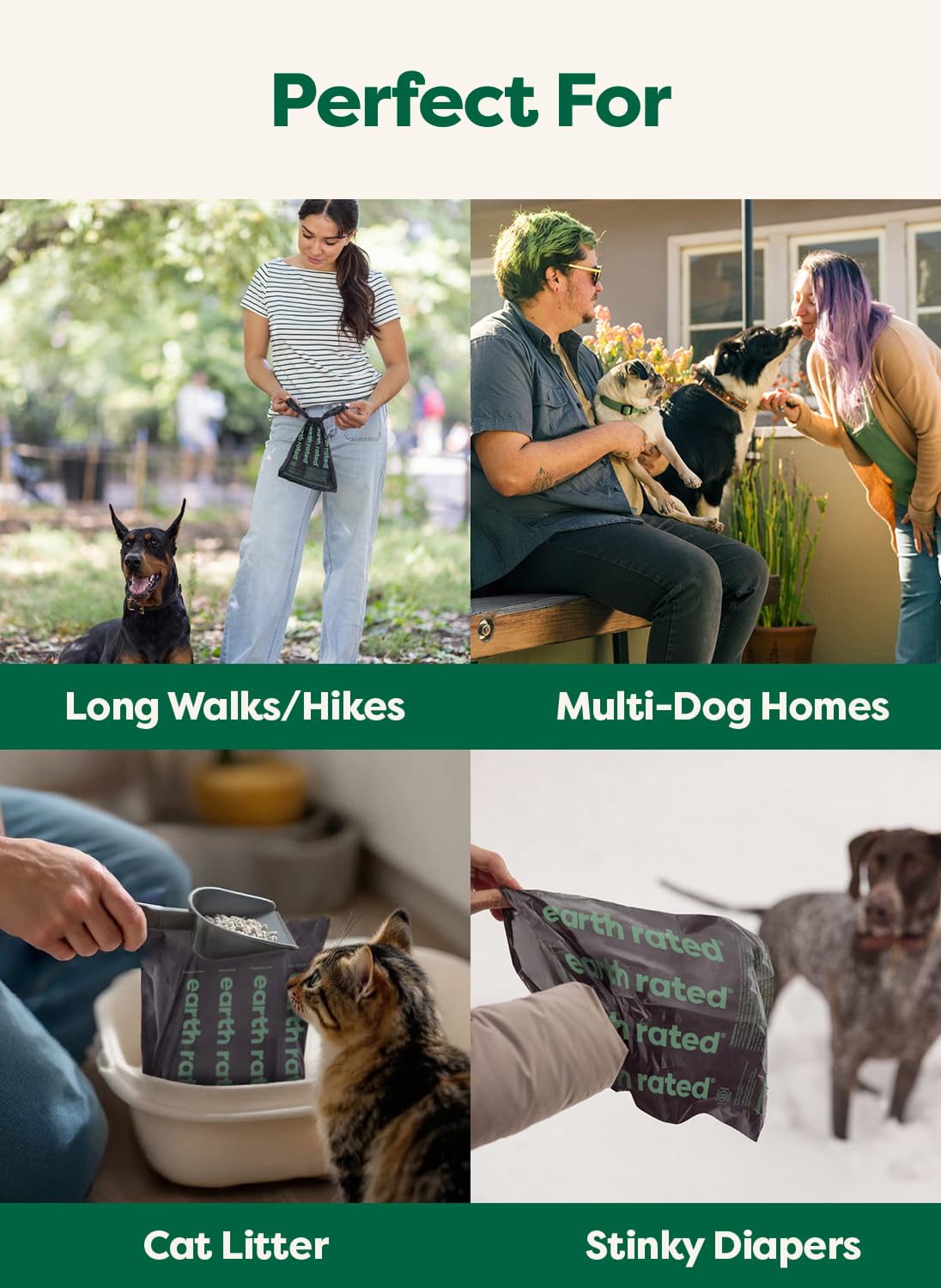 Earth Rated Dog Poo Bags, Guaranteed Leak Proof and Extra Thick Waste Bag Refill Rolls For Dogs, Lavender Scented, 270 Count