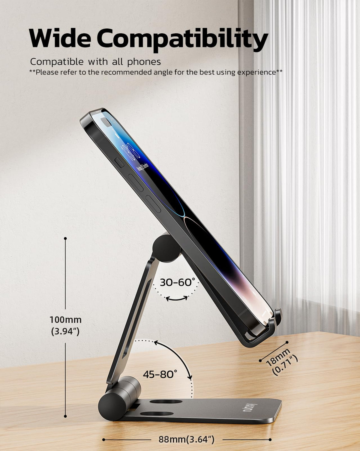 Nulaxy Dual Foldable Phone Stand — 2-Pack product image 3