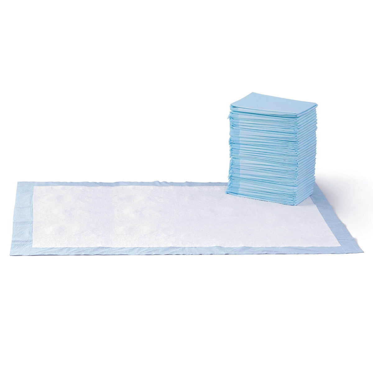 Amazon Basics Puppy Training Pads, 5-Layer Leakproof Design, Quick-Dry Surface, Regular 56 x 56 cm, Pack of 50, Blue