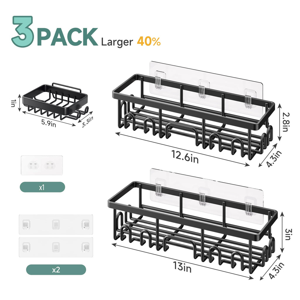 Veken 3-Pack Shower Caddies product image 9