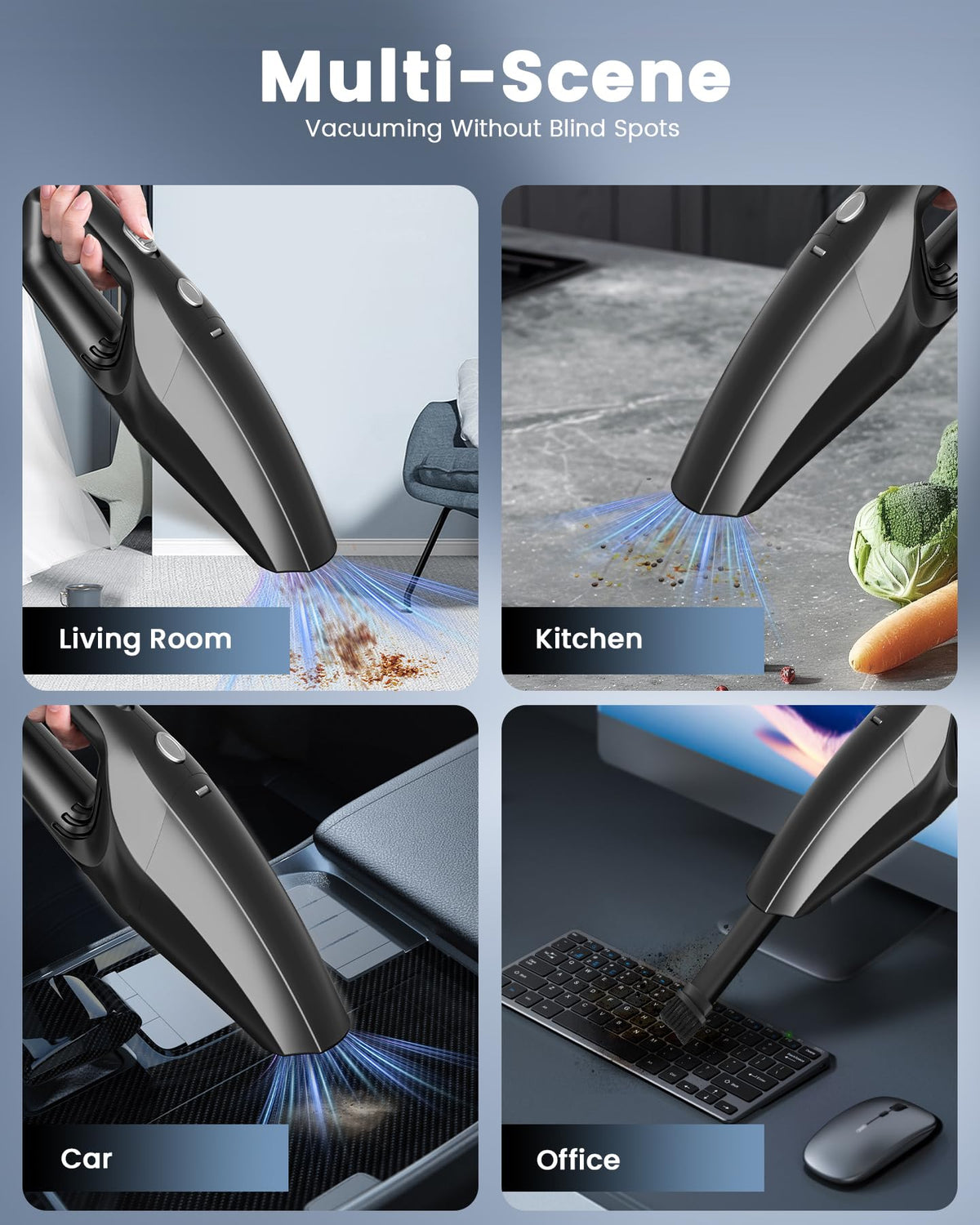 SERVOMASTER Handheld Vacuum Cleaner Cordless, Mini Vacuum Cleaner Rechargeable, 120W High Power Vacuum Cleaner with Extra HEPA Filter, Portable Vacuum Cleaner for Car Home Cleaning 🍁 All In One Marketplace Canada