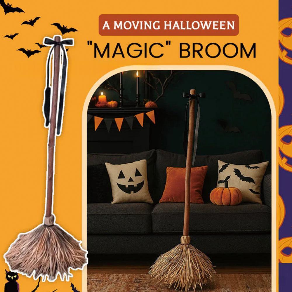 Sound-Activated Moving Halloween Broom