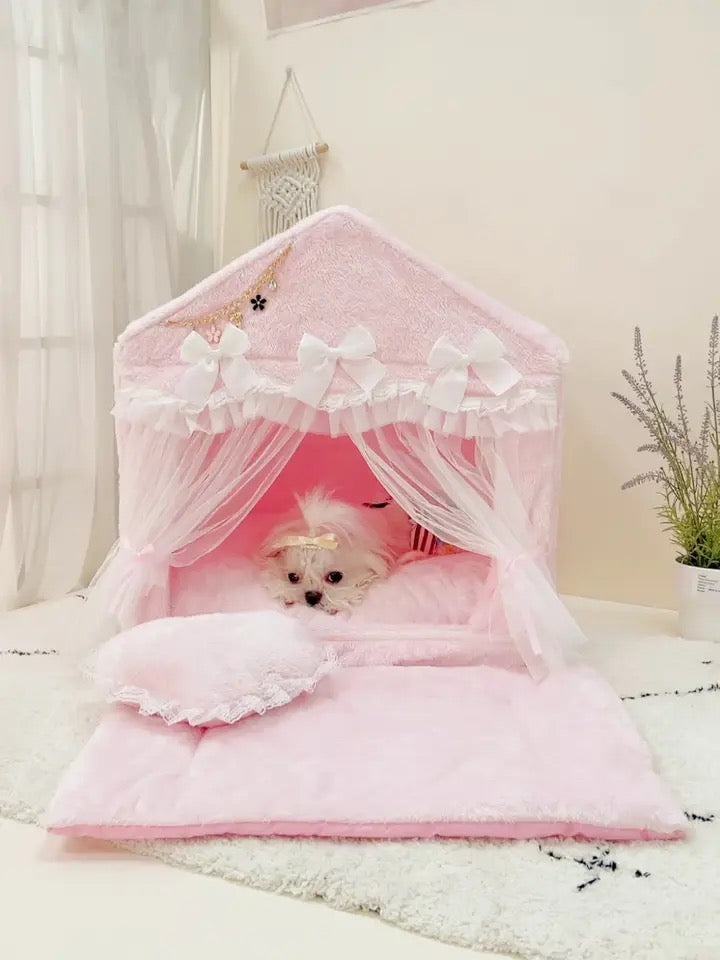Princess Babygirl Cabana Dog Bed | Enclosed Dog House Bed product image