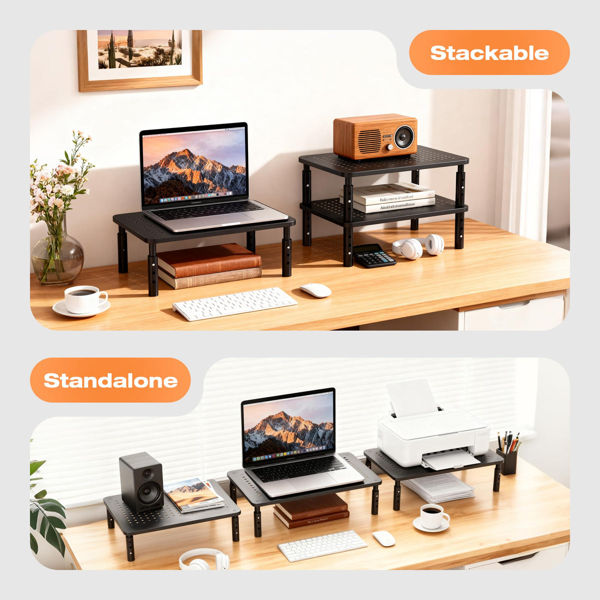 Adjustable 3-Height Monitor Stand Riser product image 8