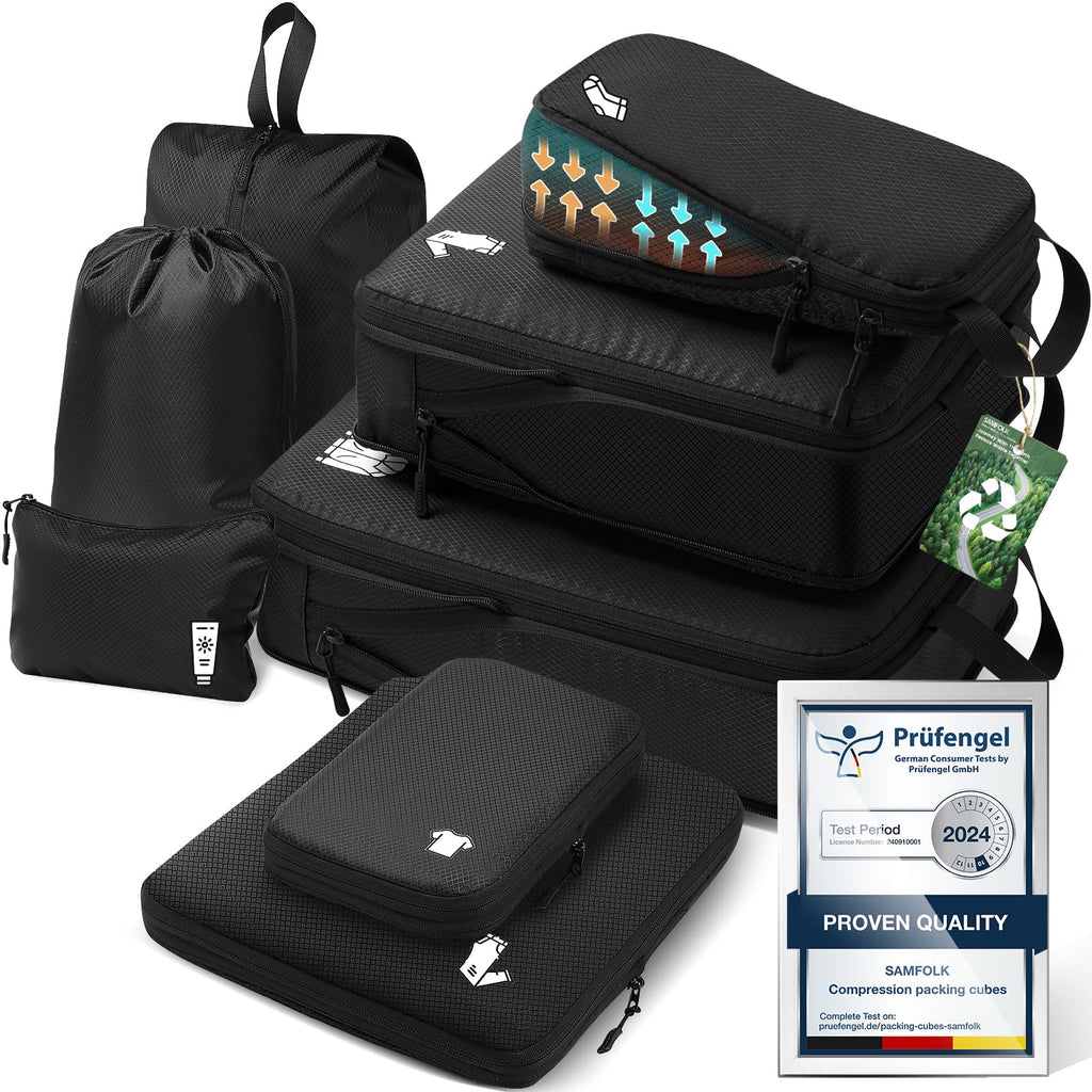 8-Piece Compression Packing Cubes Set product image