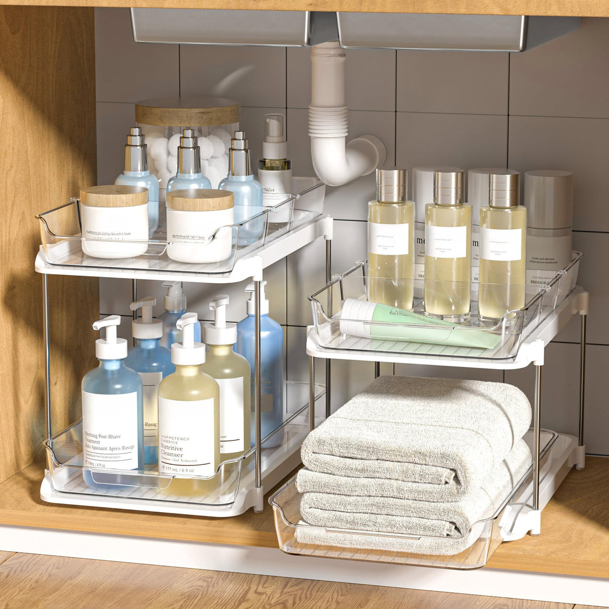 Delamu 2-Tier Under-Sink Organizers — 2-Pack product image