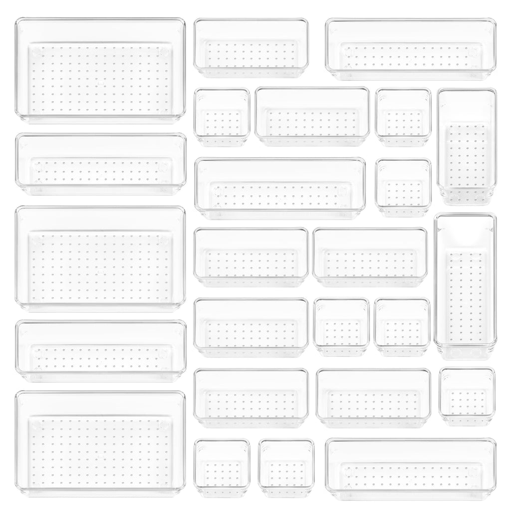 Vtopmart 25-Piece Clear Drawer Organizer Set product image 1