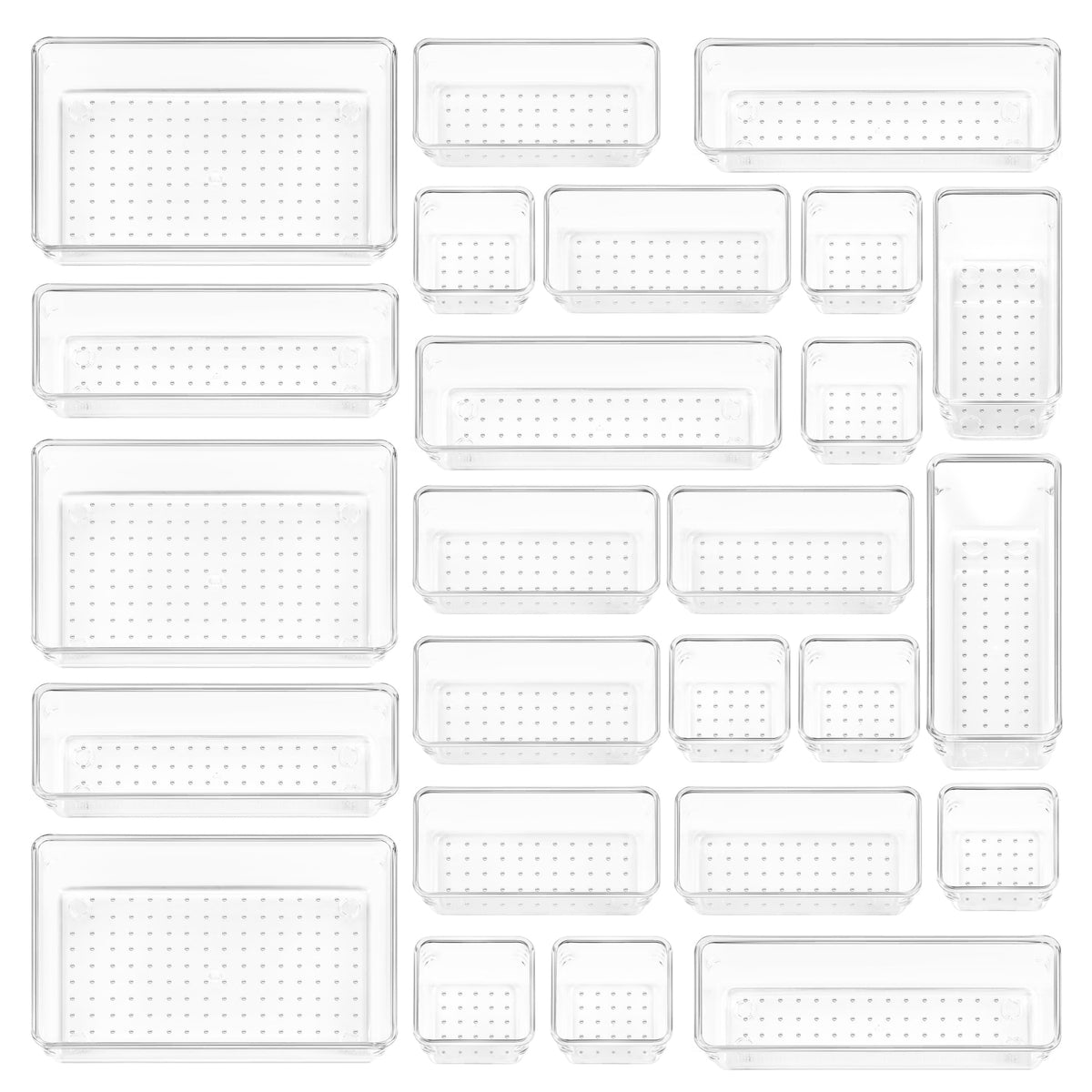 Vtopmart 25-Piece Clear Drawer Organizer Set product image 1