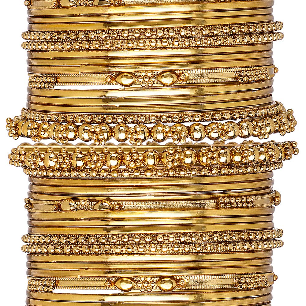 Shining Diva Fashion Set of 40 Bangles Set for Women | Oxidised Silver Plated Celebrity Inspired Jewellery | Latest Stylish Traditional Bangle for Girls and Women