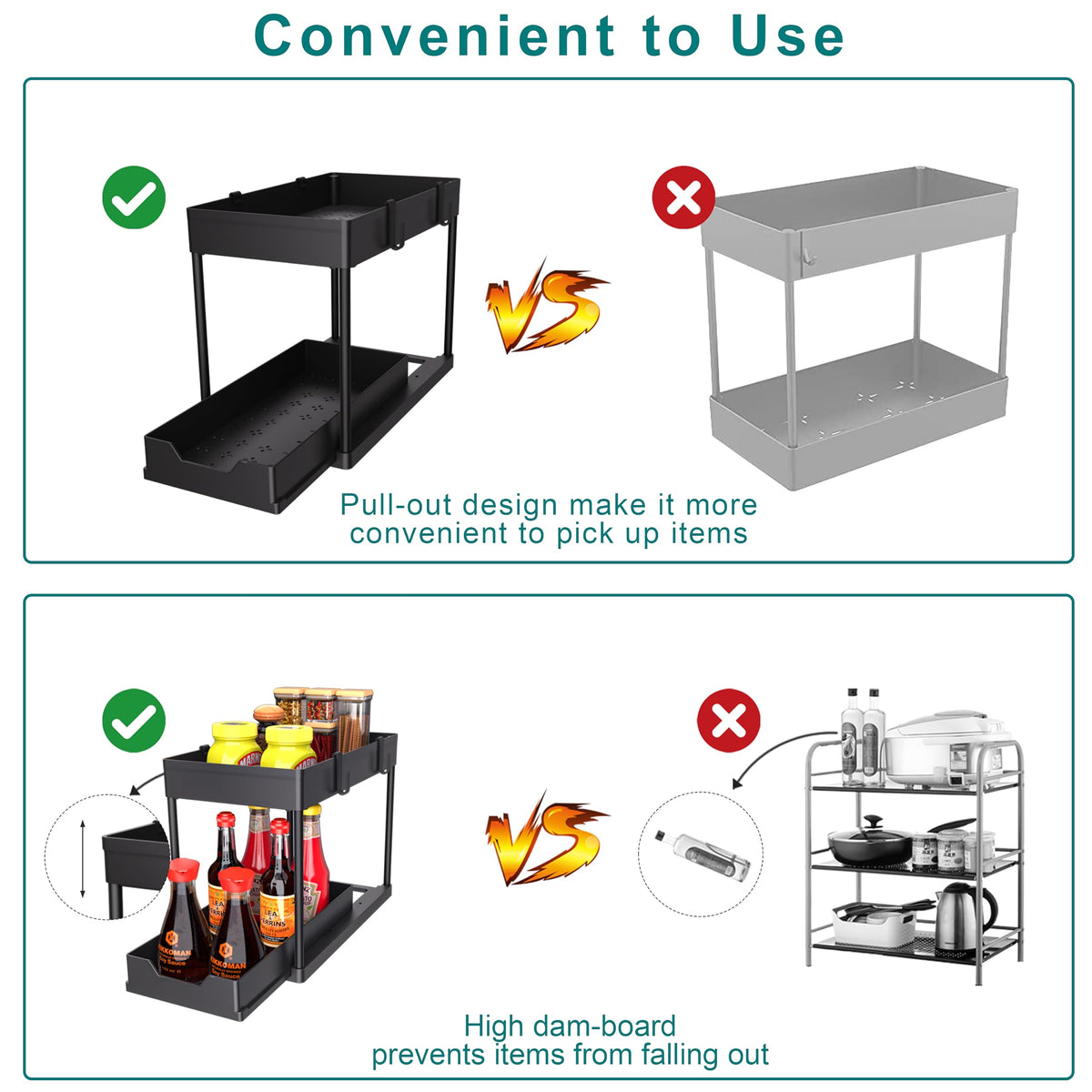 Sliding 2-Tier Under-Sink Organizer — 2-Pack product image 4