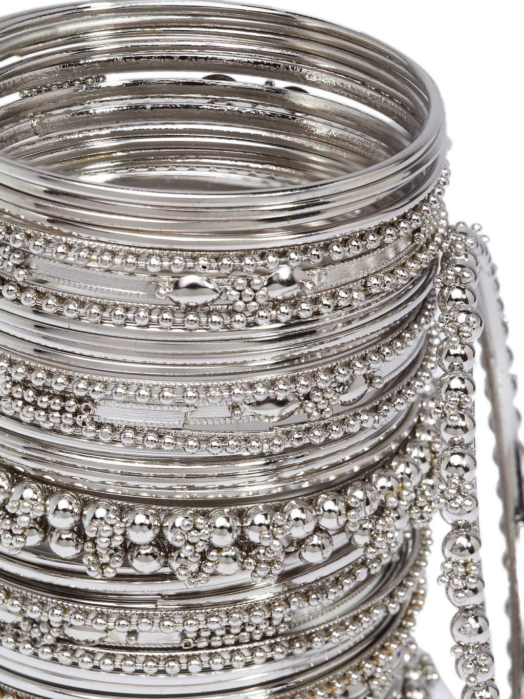 Shining Diva Fashion Set of 40 Bangles Set for Women | Oxidised Silver Plated Celebrity Inspired Jewellery | Latest Stylish Traditional Bangle for Girls and Women