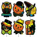 Beistle Plastic Vintage Halloween Yard Signs with Metal Stakes