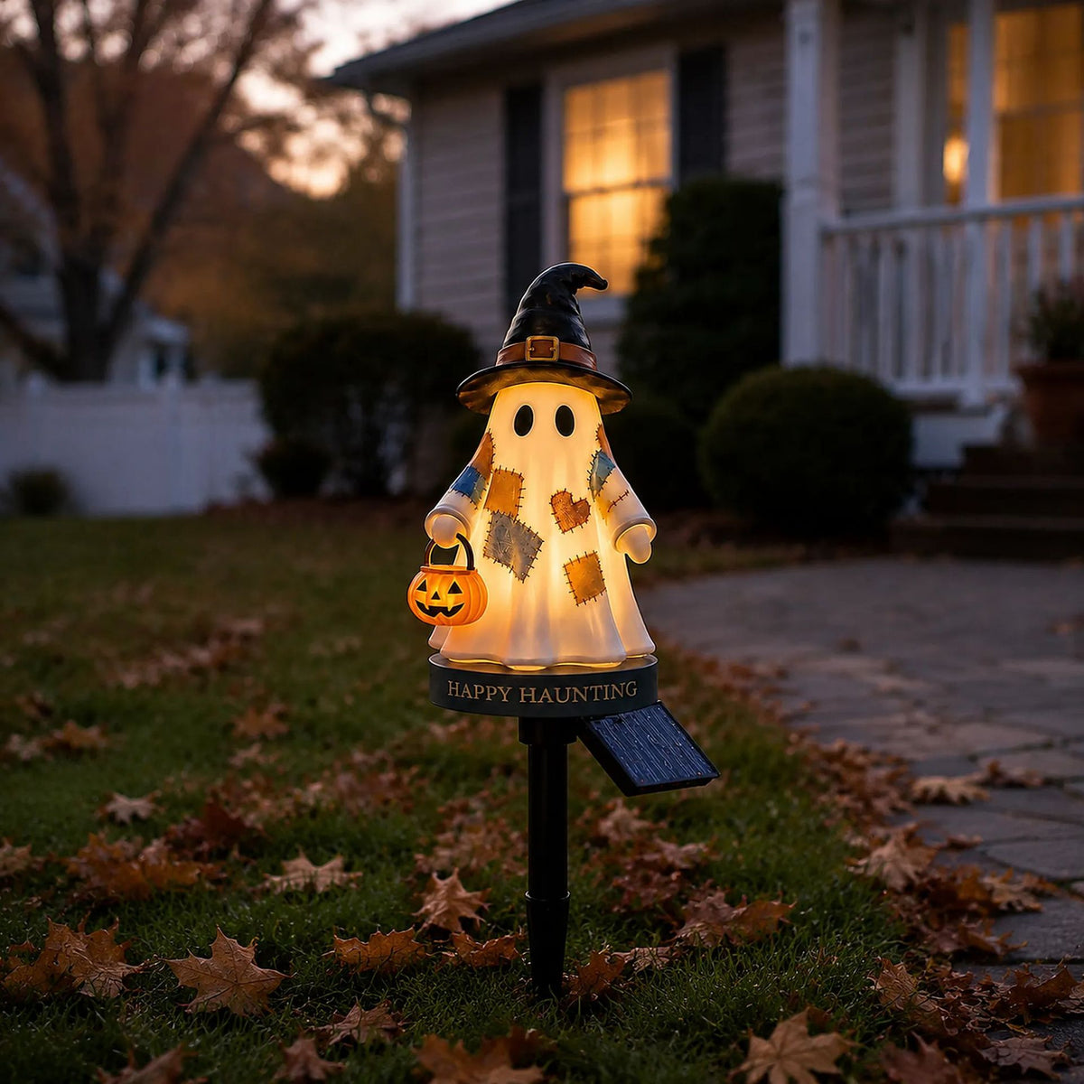 Solar Halloween Ghost Garden Stake Light — additional product view 2