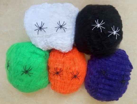 Halloween Stretchable Spider Web Decoration – Cotton Web with Mini Spiders for Indoor & Outdoor Use product image 4