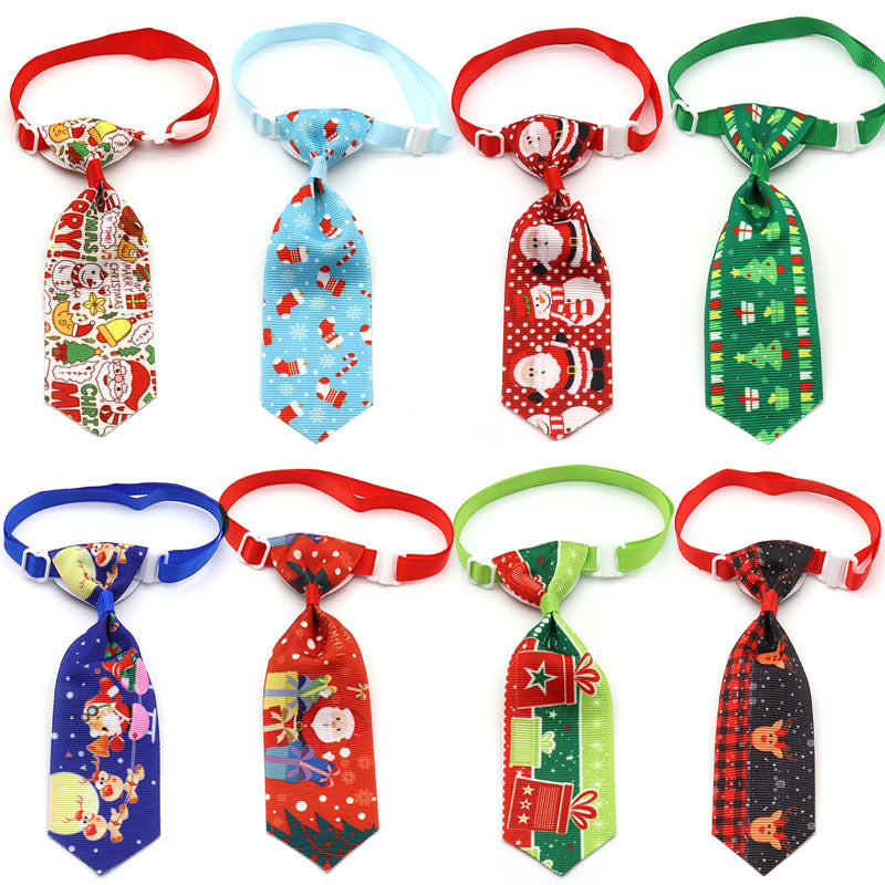 Christmas Pet Tie for Dogs - Festive Holiday Bowtie Neck Tie