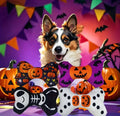 Halloween bone plush dog toy included in the bundle