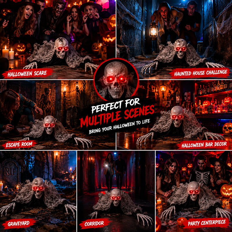 Voice Control Halloween Ghost with Glowing Eyes