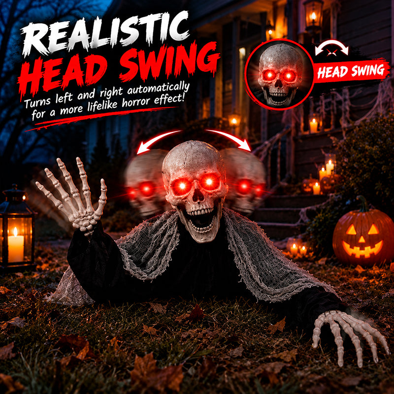 Voice Control Halloween Ghost with Glowing Eyes