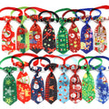 Christmas Pet Tie for Dogs - Festive Holiday Bowtie Neck Tie