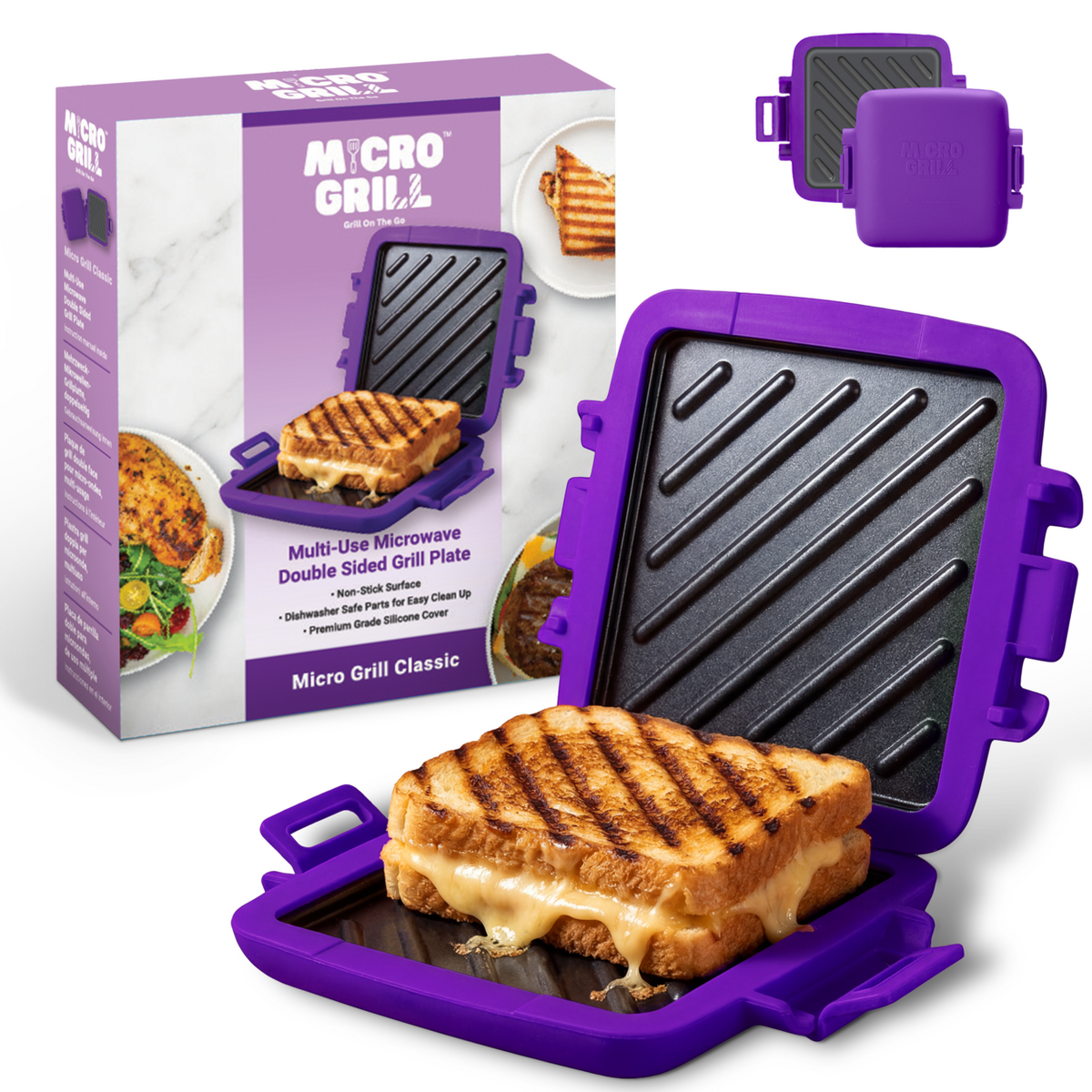 Micro Grill Classic sandwich grill, alternate product angle