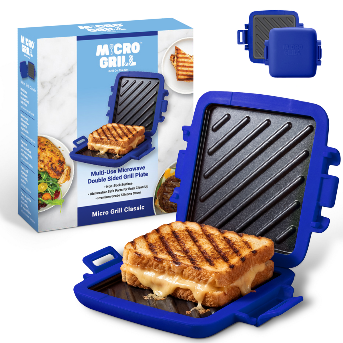Micro Grill Classic microwave sandwich grill, open view