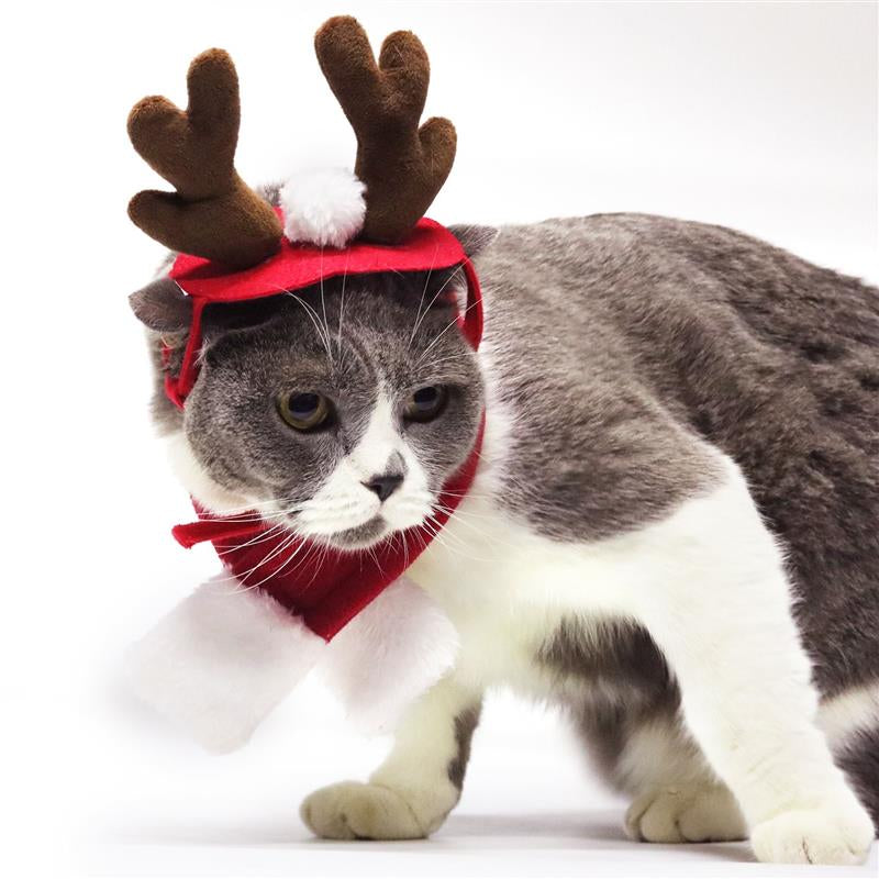 Christmas Reindeer Antler Headband for Dogs - Soft Plush Holiday Costume Accessory