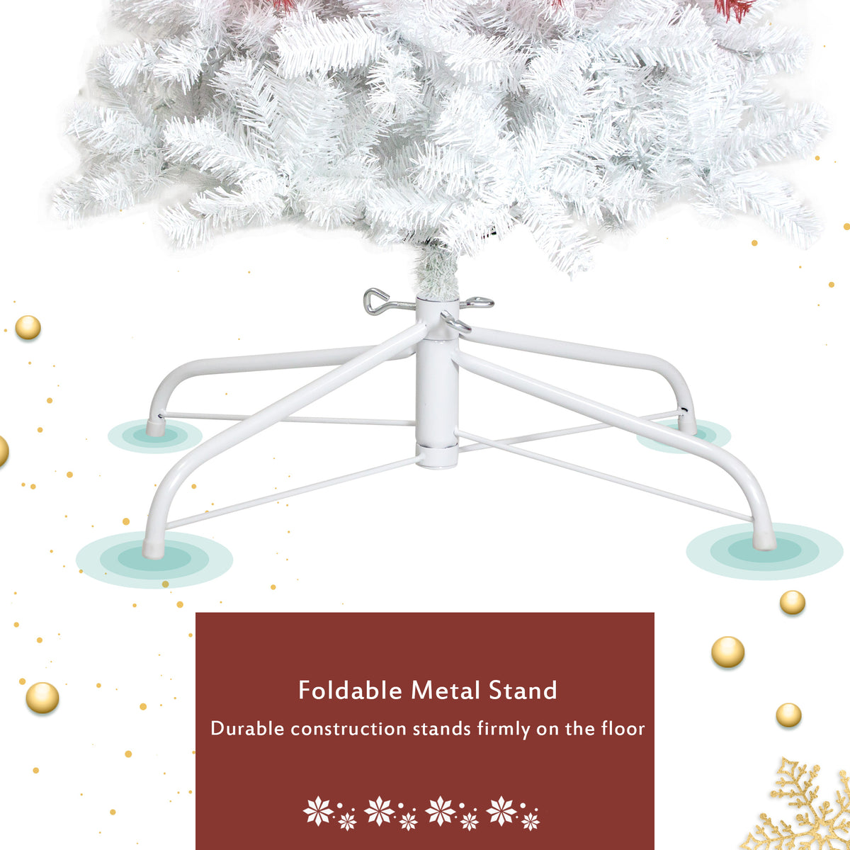 Foldable metal stand of the Santa hat Christmas tree