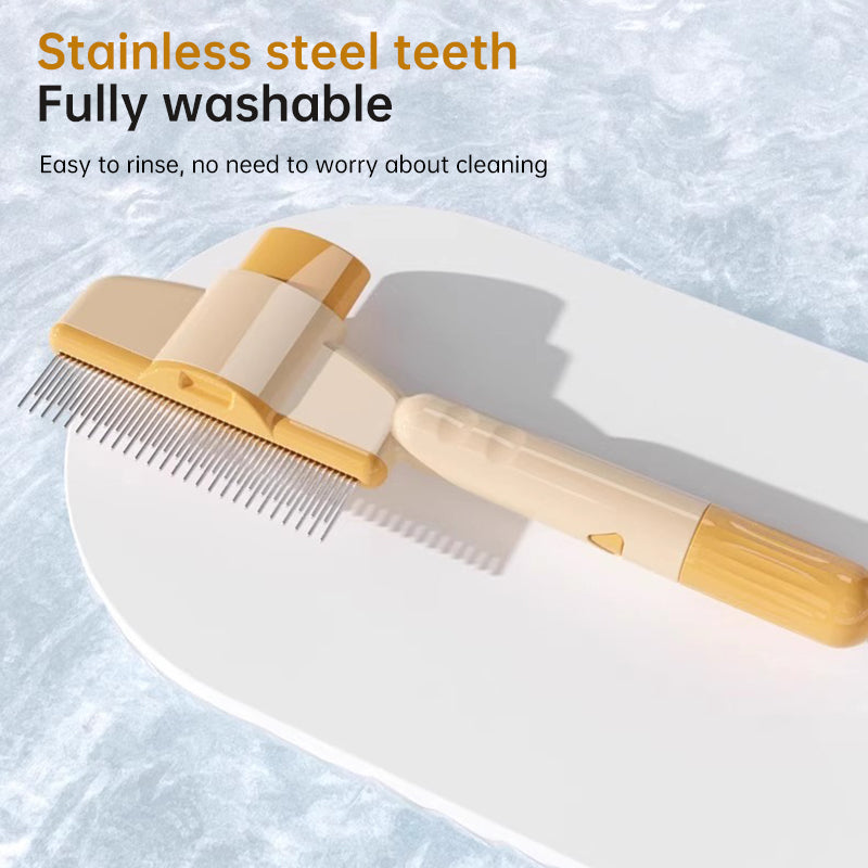 Stainless steel teeth slicker brush — fully washable