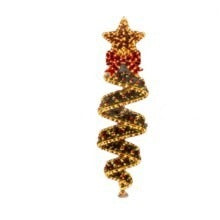 Spiral star LED hanging decoration on a white background