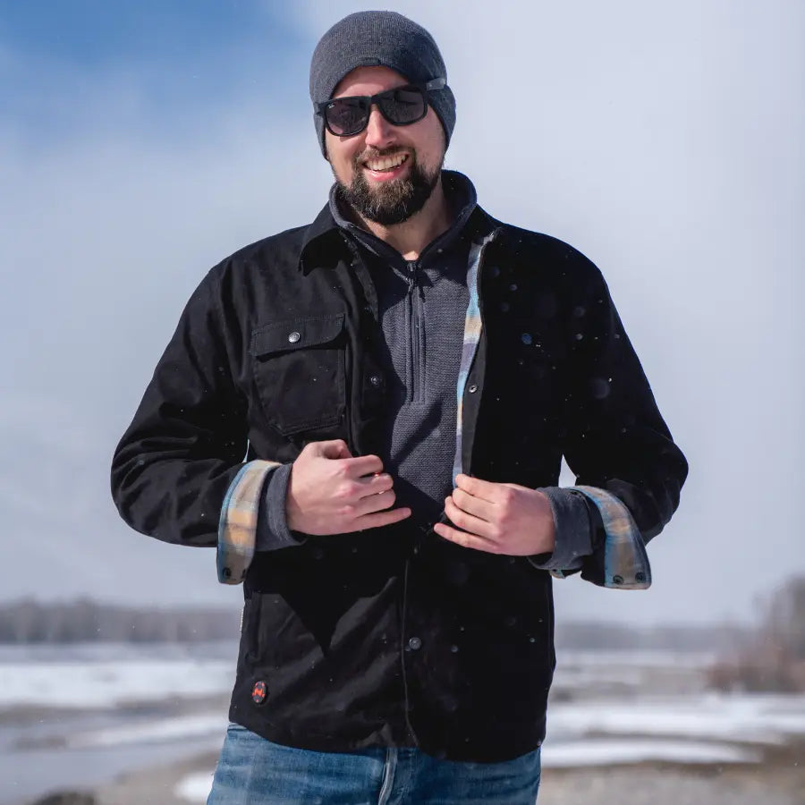 BOL Men's Frontier Heated Jacket – Bluetooth & Button Control, Rechargeable Battery