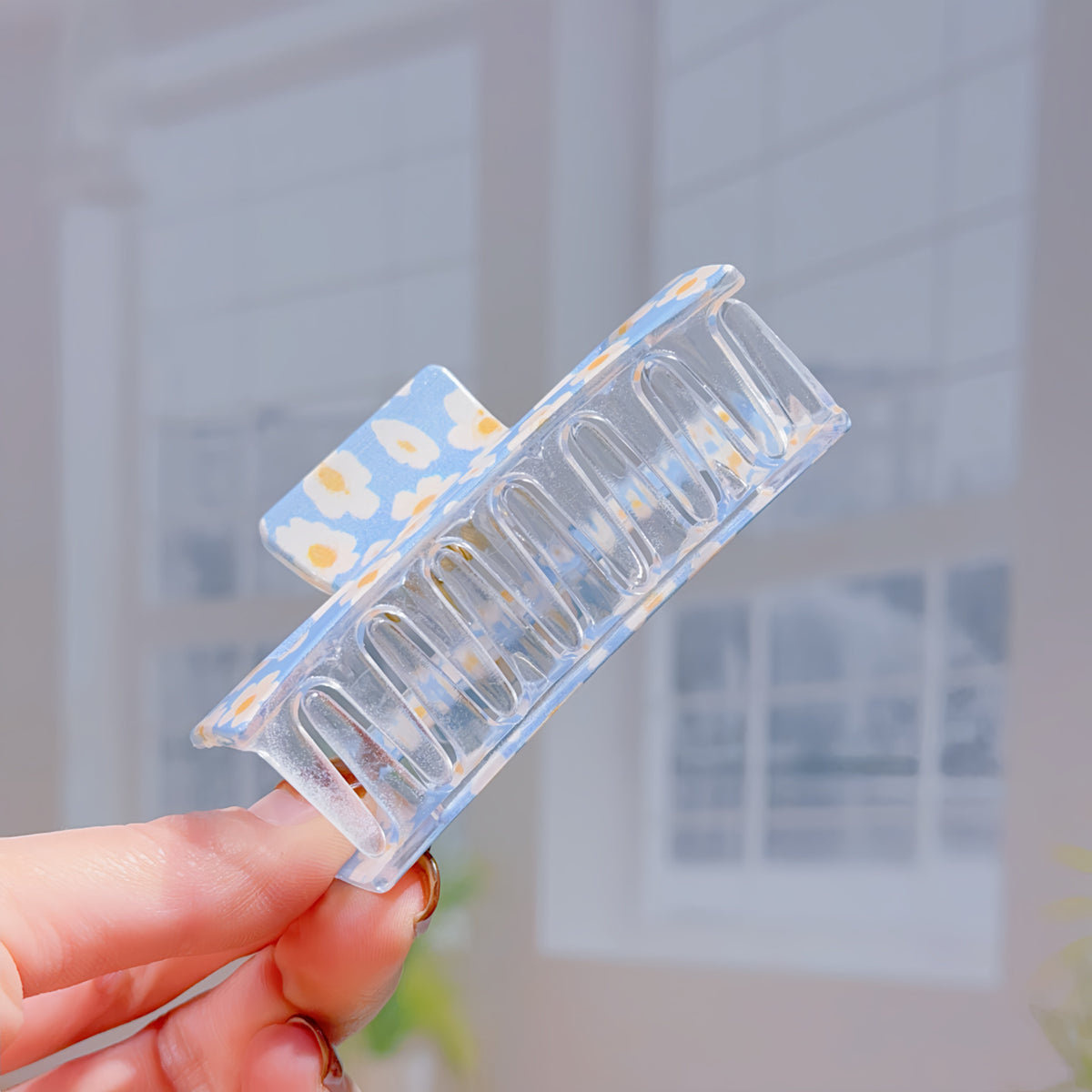 Pressed Flower Hair Claw Clips