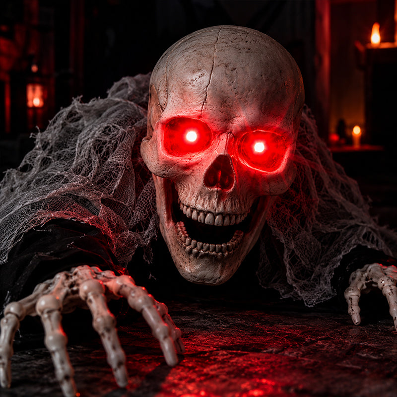 Voice Control Halloween Ghost with Glowing Eyes