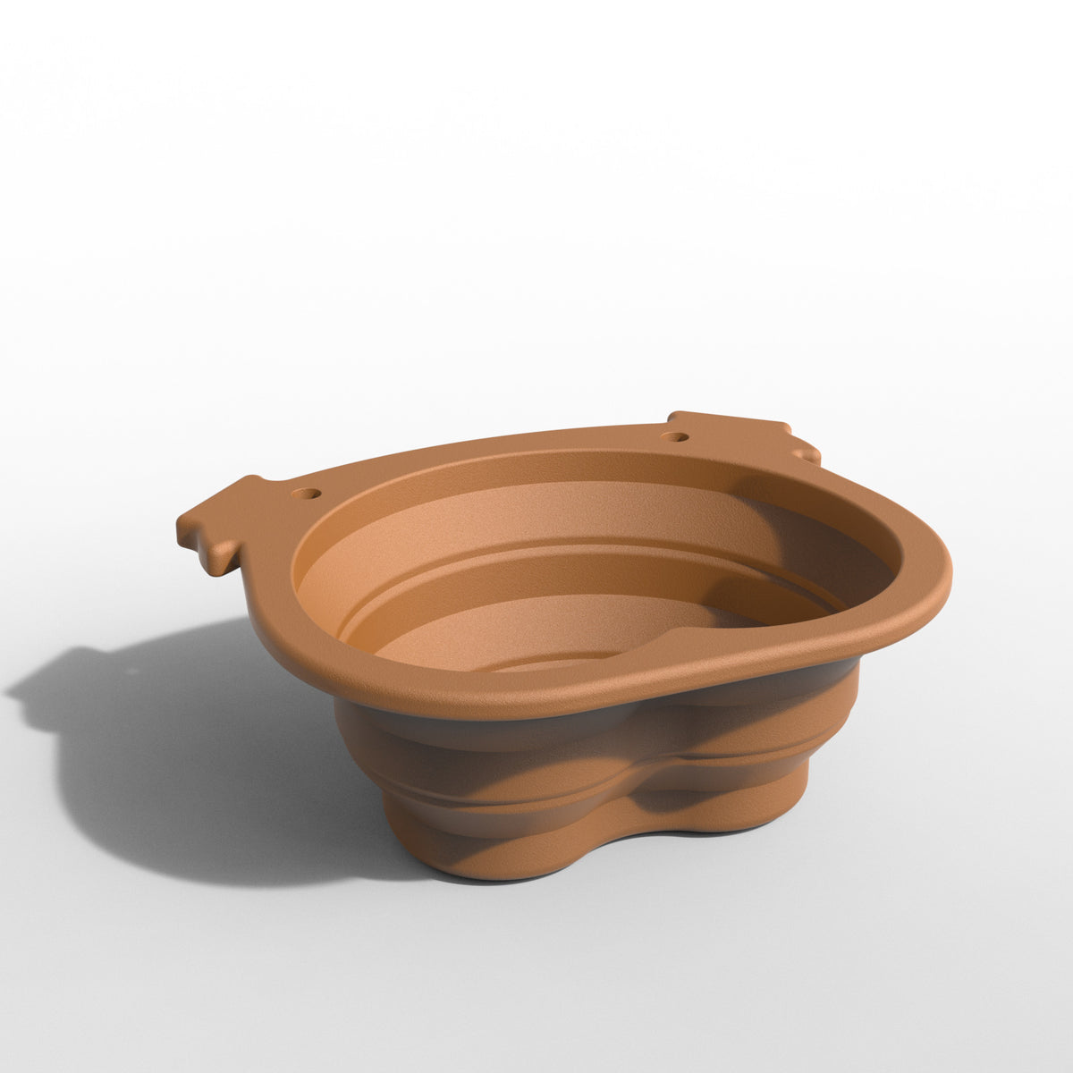 Brown silicone folding bowl open and ready to use