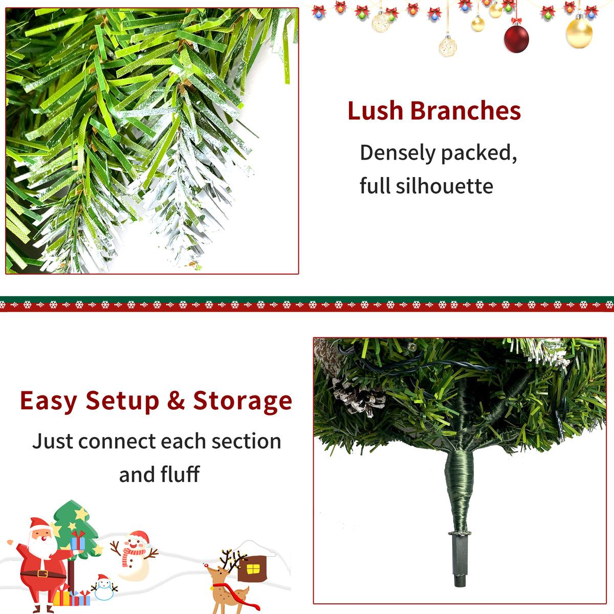 Lush branch detail and the easy setup and storage guide