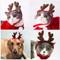 Christmas Reindeer Antler Headband for Dogs - Soft Plush Holiday Costume Accessory