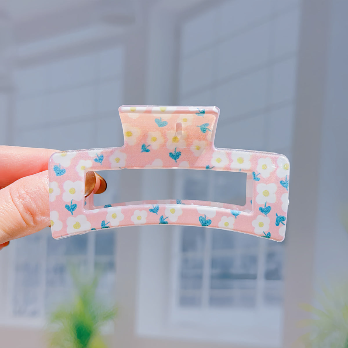Pressed Flower Hair Claw Clips