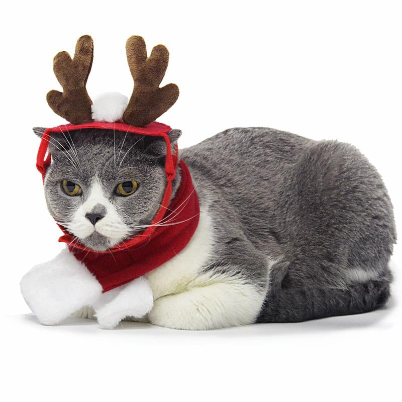 Christmas Reindeer Antler Headband for Dogs - Soft Plush Holiday Costume Accessory