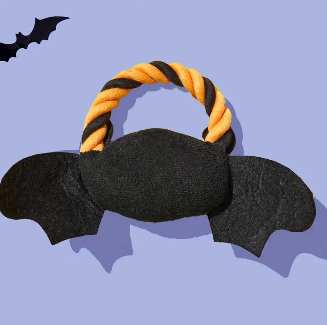 Bat-shaped dog toy for Halloween play
