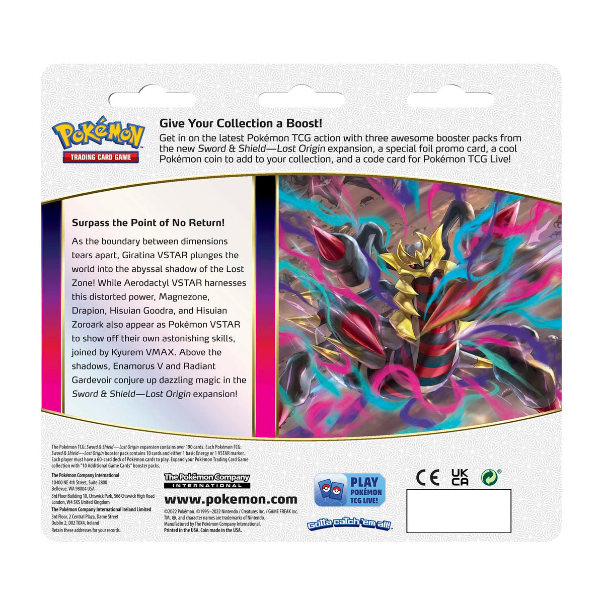Pokémon TCG - Sword & Shield - Lost Origin - 3 Packs Blister (Regigigas) product image 3