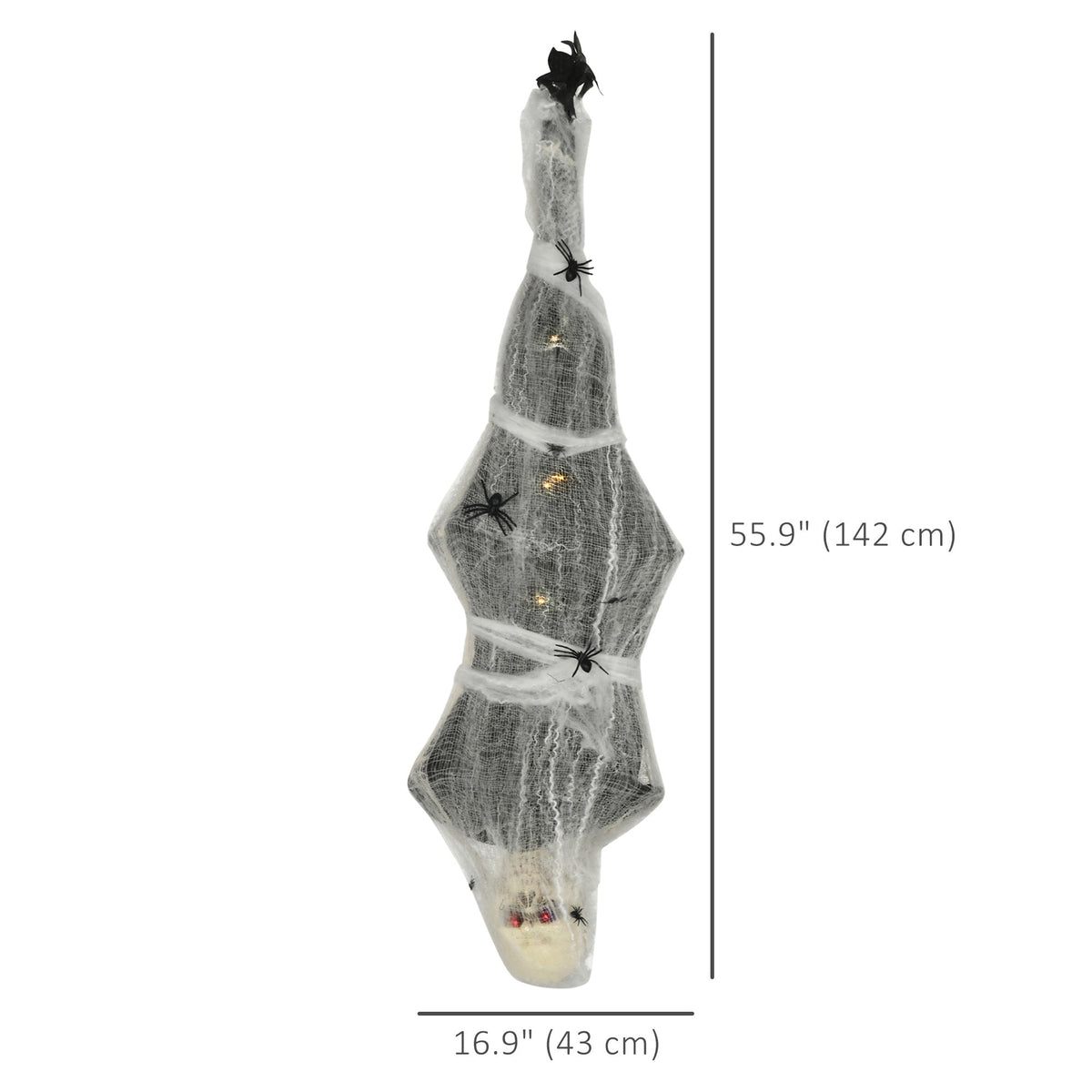 4.7 ft Hanging Mummy Halloween Prop – Animated, Motion & Sound Activated, Light-Up Eyes