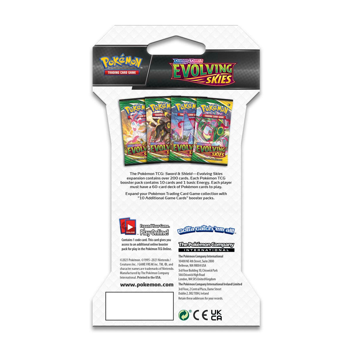 Pokémon TCG - Sword & Shield - Evolving Skies - Sleeved Booster Pack product image 6