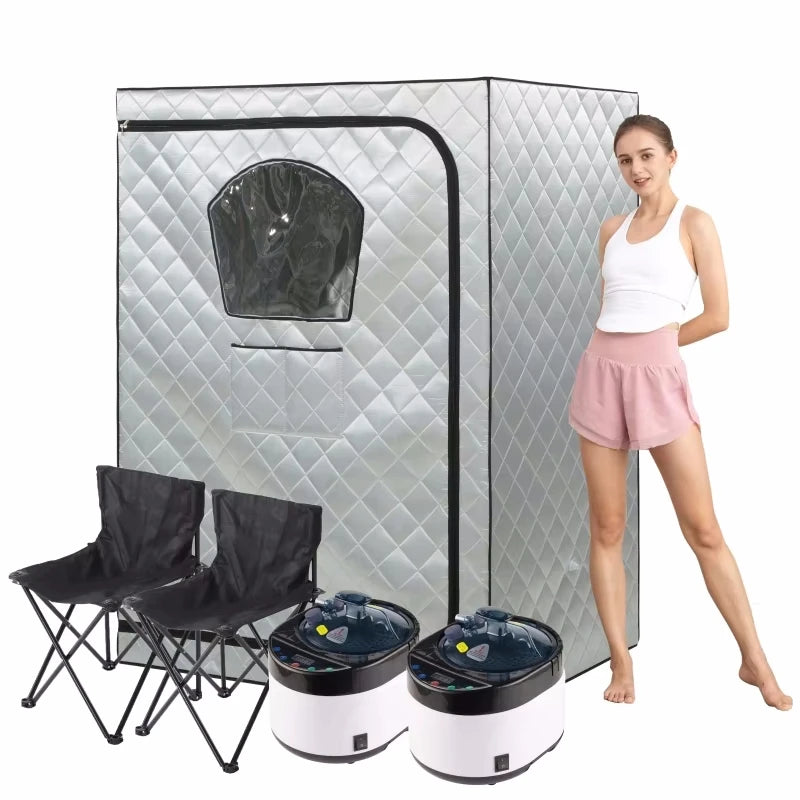 2 Person Steam Sauna Portable Sauna Tent for Home, Large Space