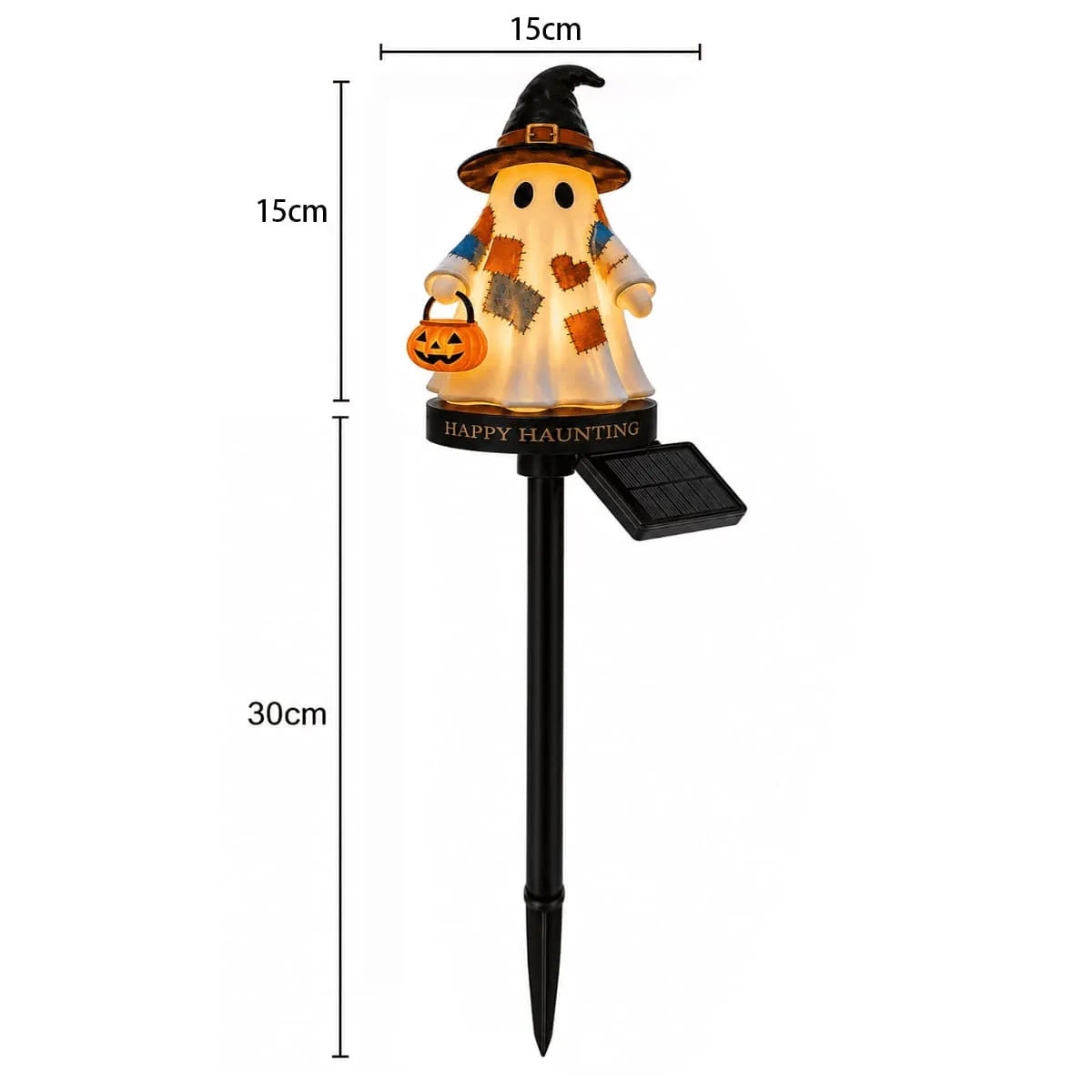Solar Halloween Ghost Garden Stake Light — additional product view 6