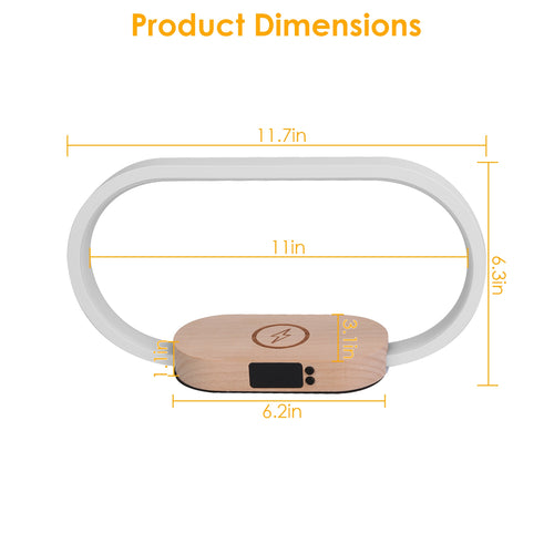 1 Set Bedside Table Lamp Touch Control Lamp With Clock Wireless Charging LED Desk Lamp Dimmable Nightstand Reading Lamp