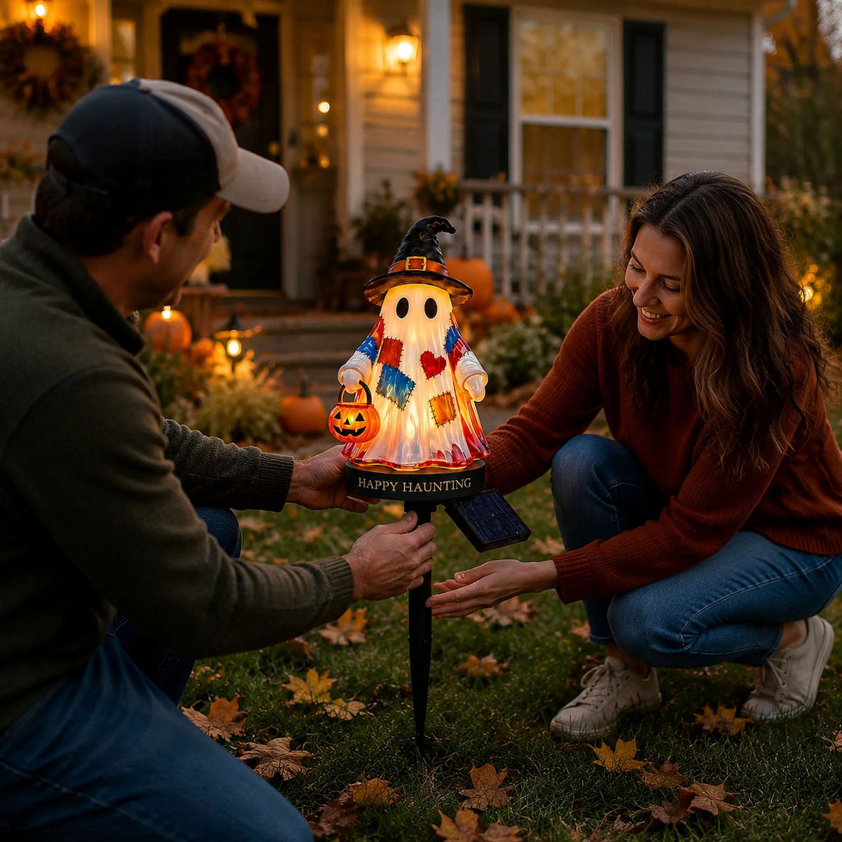 Solar Halloween Ghost Garden Stake Light — additional product view 5