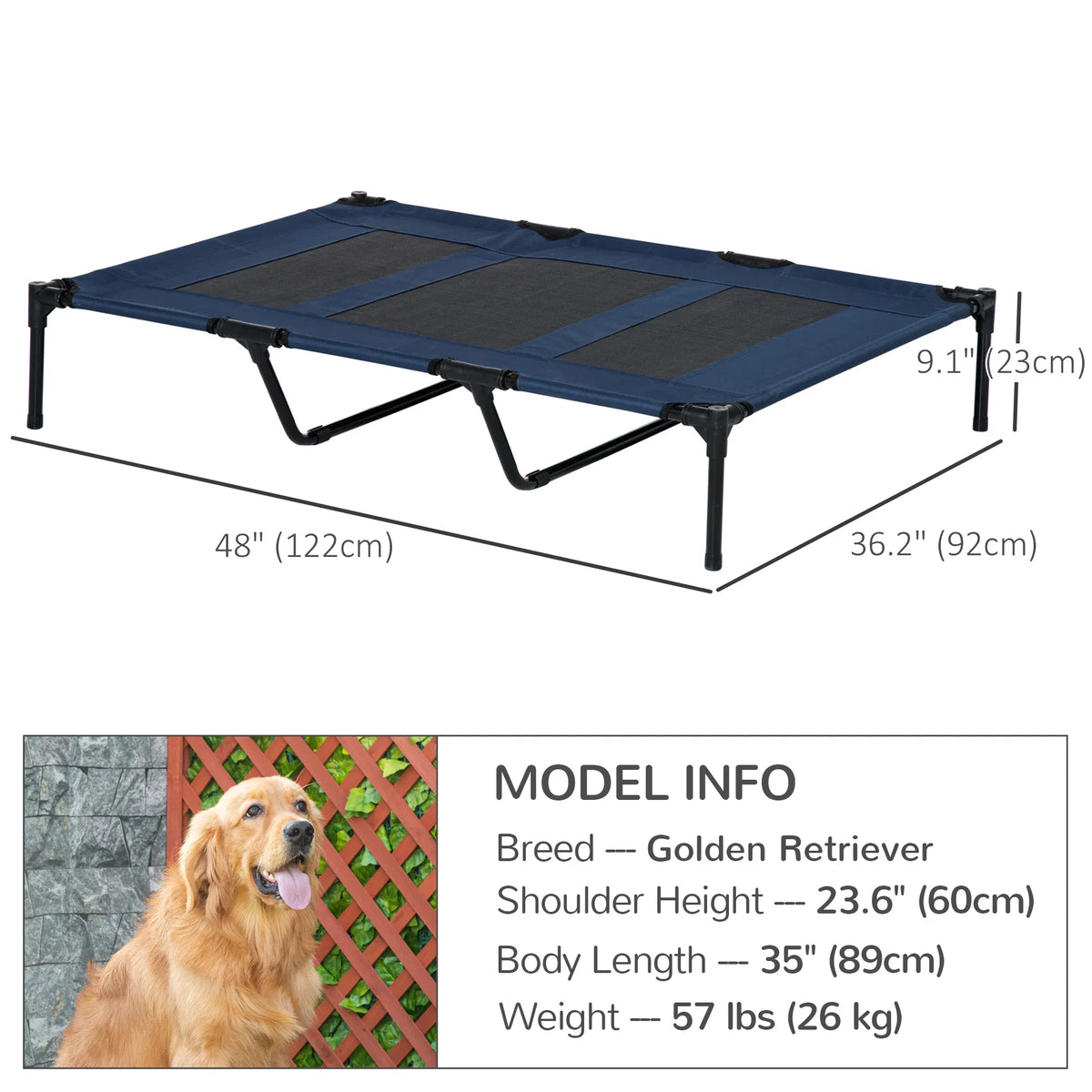 Elevated pet bed with carrying bag, photo 2