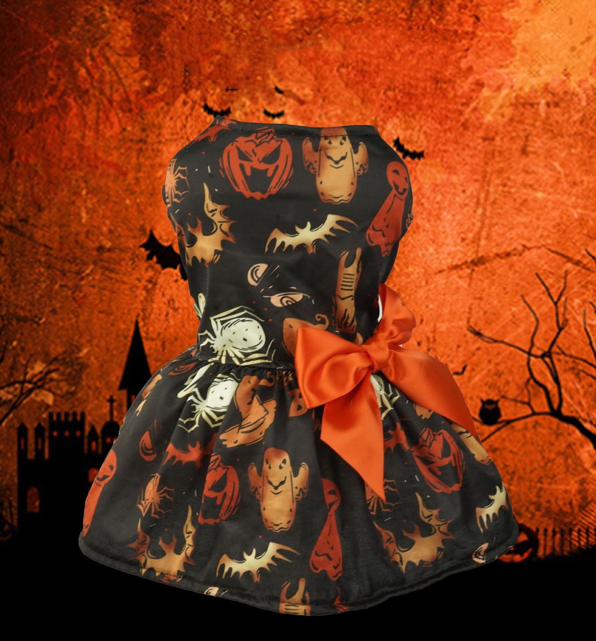 Halloween pumpkin pet dress, photo 5
