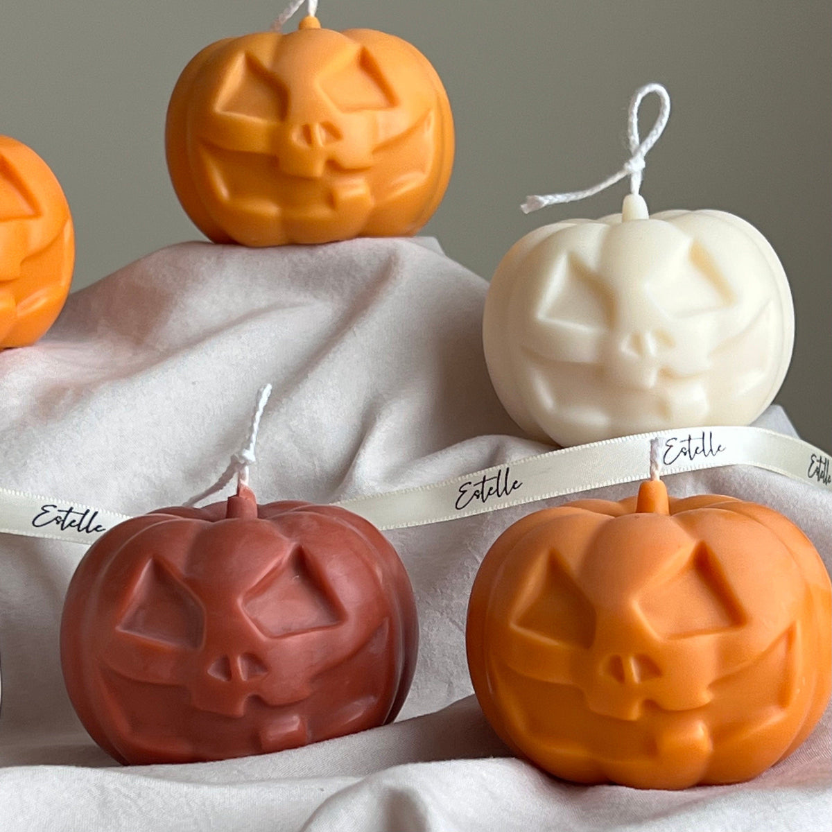 Hand Poured Halloween Pumpkin Candle | Soy Wax Sculptural Candle product image 2